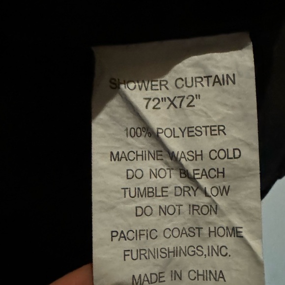 Black Jacquard Floral Shower Curtain - Picture 4 of 4